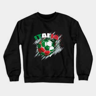 italia flag color soccer Crewneck Sweatshirt